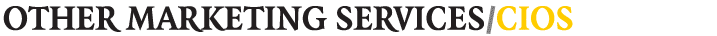 Other Marketing Services/cios